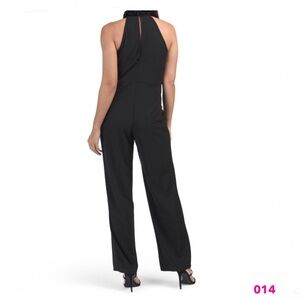 M - NWT Tiana b. Ruffle Halter Neck Stretch Crepe Jumpsuit